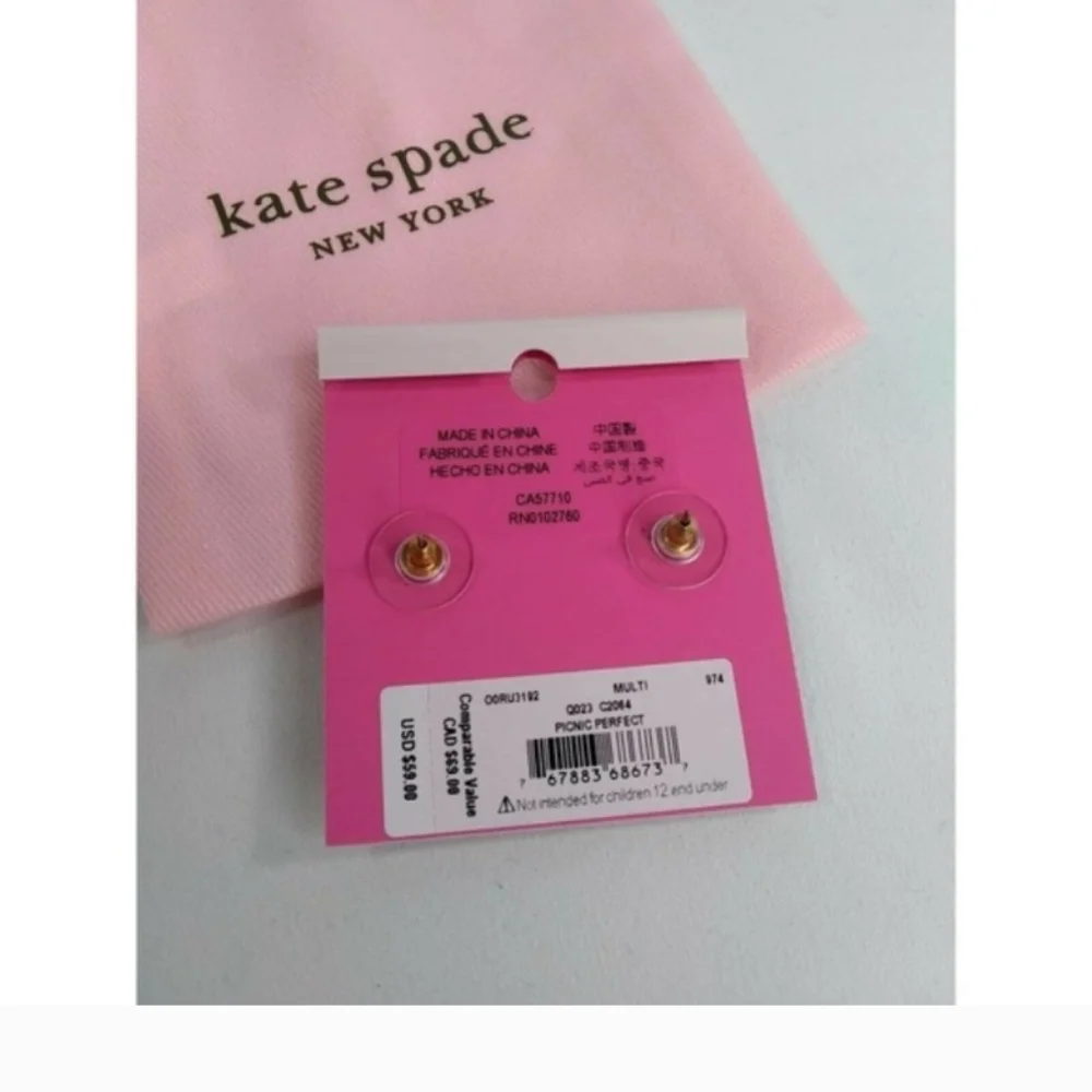 NWT Kate Spade ♠️ Watermelon Necklace & Stud earrings set